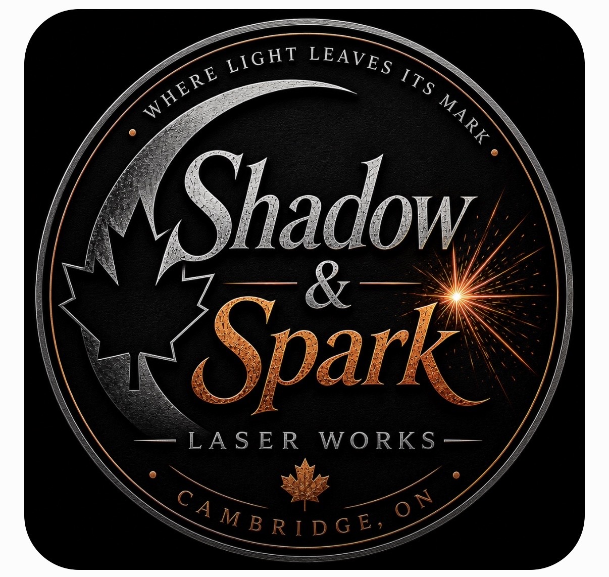 Welcome to Shadow & Spark Laser Works where light leaves it's mark.